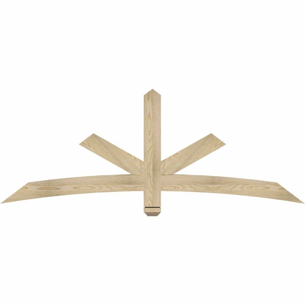 Ekena Millwork Alberta Rough Sawn Timber Gable Bracket, Douglas Fir, 72"W x 27"H x 2"D x 4"F, 9/12 Pitch GBW072X27X0204ALB00RDF - main